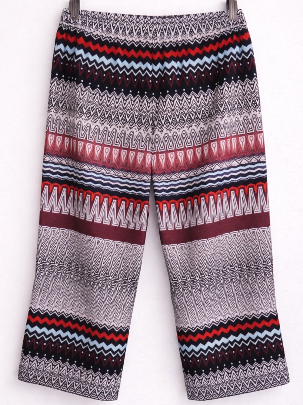 Multicolor Patterned Drawstring Pants - Picture 8 of 9